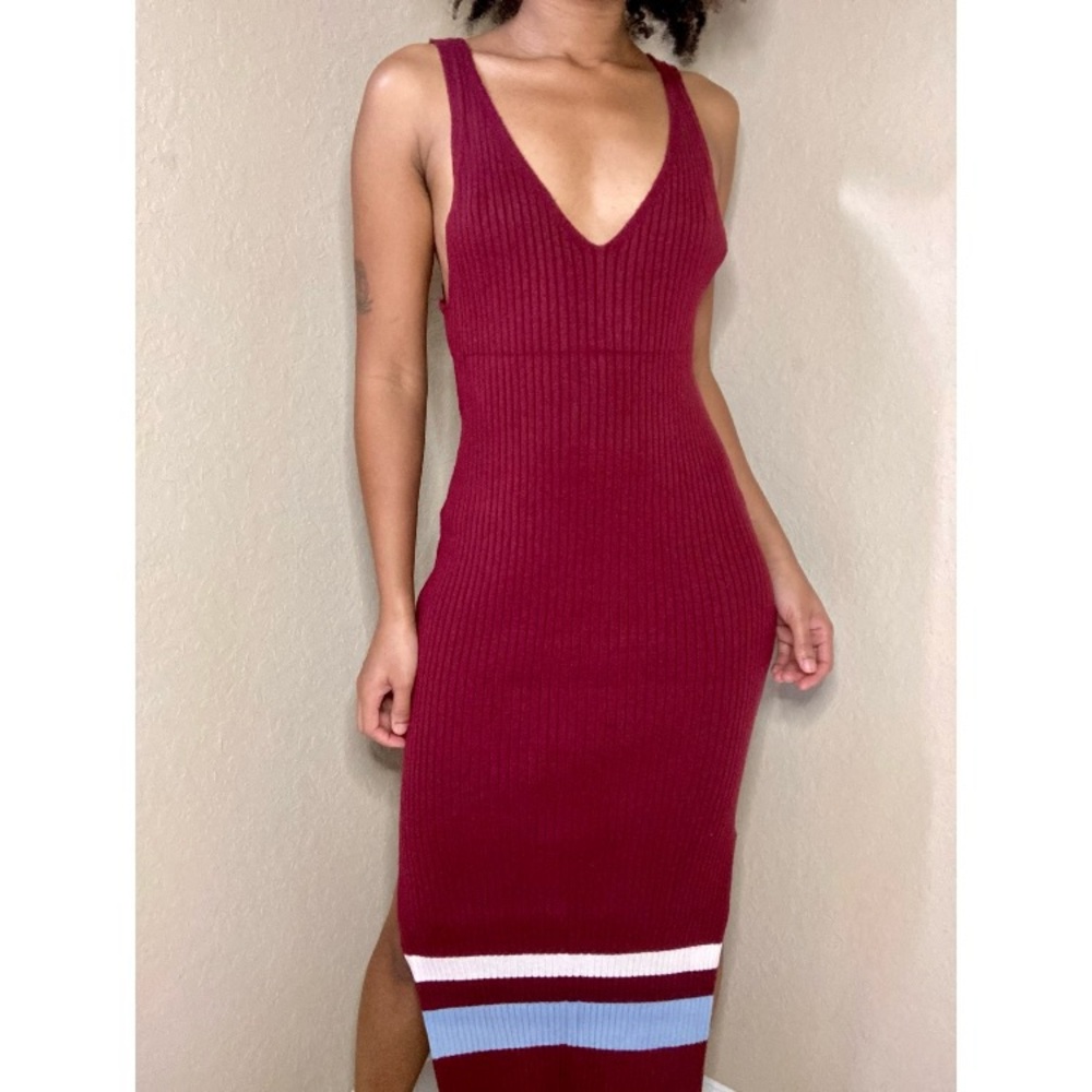 ❤️ Color Block Ribbed Midi Dress ❤️